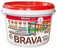 Краска ВД-АК-1035 д белая п/мат BRAVA ACRYL 35D для окон и дверей прфессиональная 3,0 л (3,0 кг)