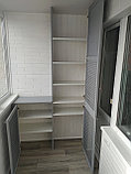 Отделка балконов стеновым паркетом из липы,вагонкой,шкафы жалюзийные!, фото 8