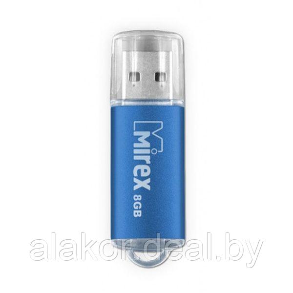 USB Flash-накопитель Mirex UNIT AQUA, USB 2.0 Type-A, 8GB, металлический корпус, колпачок, цвет синий - фото 1 - id-p224933509