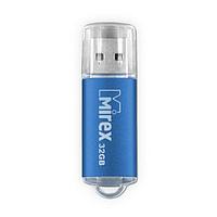 USB Flash-накопитель Mirex UNIT AQUA, USB 2.0 Type-A, 32GB, металлический корпус, колпачок, цвет синий