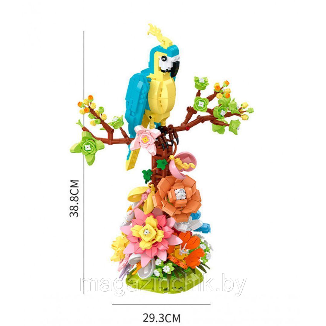 Конструктор Попугай в цветах Zuanma 101-17, 1162 дет., аналог Лег - фото 3 - id-p224933622