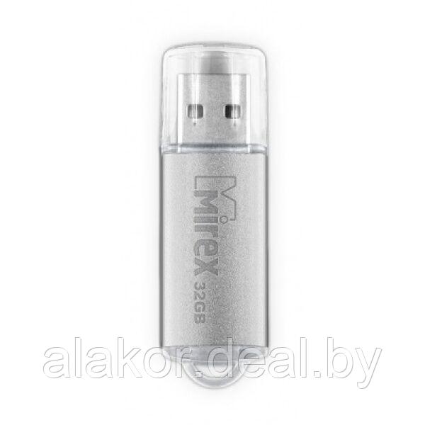 USB Flash-накопитель Mirex UNIT SILVER, USB 2.0 Type-A, 32GB, металлический корпус, колпачок, цвет серебро