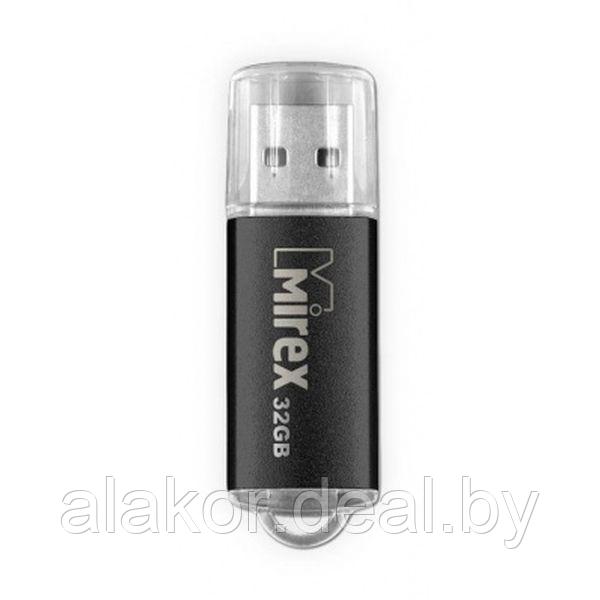 USB Flash-накопитель Mirex UNIT BLACK, USB 2.0 Type-A, 32GB, металлический корпус, колпачок, цвет черный
