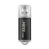 USB Flash-накопитель Mirex UNIT BLACK, USB 2.0 Type-A, 32GB, металлический корпус, колпачок, цвет черный