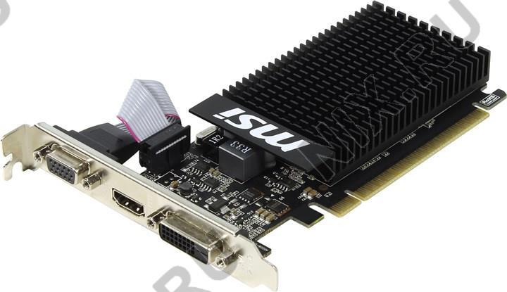 2Gb PCI-E DDR3 MSI GT710 2GD3H LP (RTL) D-Sub+DVI+HDMI GeForce GT710 - фото 1 - id-p224933820