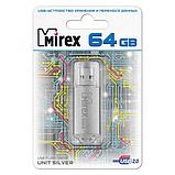 USB Flash-накопитель Mirex UNIT SILVER, USB 2.0 Type-A, 64GB, металлический корпус, колпачок, цвет серебро, фото 2