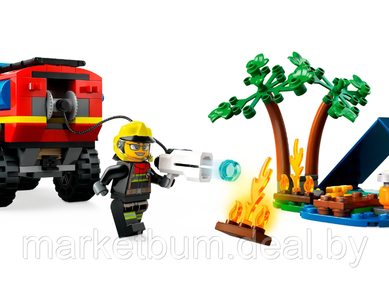Конструктор LEGO City 60412 Пожарная машина 4х4 со спасательным катером - фото 7 - id-p224938068