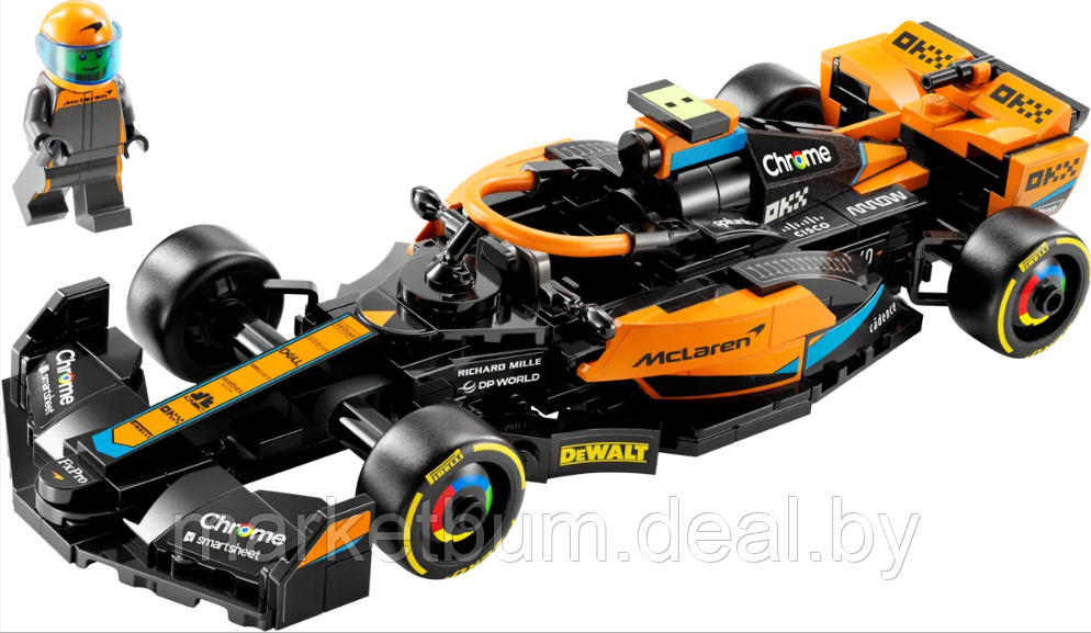 Конструктор LEGO Speed Champions 76919 Гоночный автомобиль McLaren Формулы 1 - фото 6 - id-p224949902