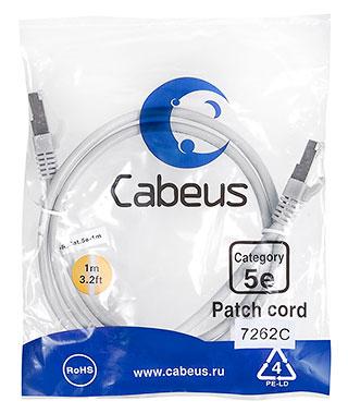 Патч-корд Cabeus PC-FTP-RJ45-Cat.5e-1m Кат.5е 1 м серый - фото 1 - id-p224950247