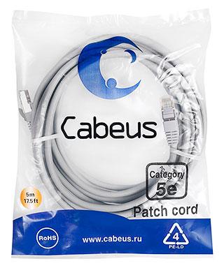 Патч-корд Cabeus PC-FTP-RJ45-Cat.5e-20m Кат.5е 20 м серый - фото 1 - id-p224950249