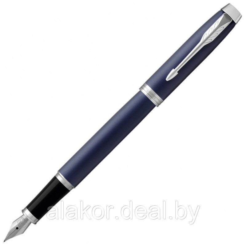 Шариковая Ручка перьевая F "IM Matte Blue CT", серебристый/синий - фото 1 - id-p224949653