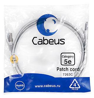 Патч-корд Cabeus PC-FTP-RJ45-Cat.5e-2m Кат.5е 2 м серый - фото 1 - id-p224950251