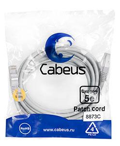 Патч-корд Cabeus PC-FTP-RJ45-Cat.5e-3m-LSZH Кат.5е 3 м серый - фото 1 - id-p224950254