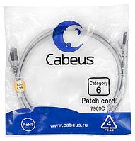 Патч-корд Cabeus PC-FTP-RJ45-Cat.6-1.5m-LSZH Кат.6 1.5 м серый