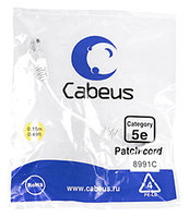 Патч-корд Cabeus PC-UTP-RJ45-Cat.5e-0.15m-WH Кат.5е 0.15 м белый