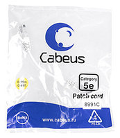 Патч-корд Cabeus PC-UTP-RJ45-Cat.5e-0.15m-WH-LSZH Кат.5е 0.15 м белый