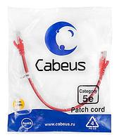 Патч-корд Cabeus PC-UTP-RJ45-Cat.5e-0.3m-RD Кат.5е 0.3 м красный