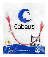 Патч-корд Cabeus PC-UTP-RJ45-Cat.5e-0.3m-RD-LSZH Кат.5е 0.3 м красный