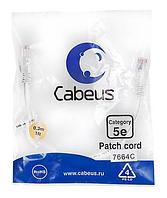 Патч-корд Cabeus PC-UTP-RJ45-Cat.5e-0.3m-WH Кат.5е 0.3 м белый