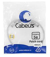 Патч-корд Cabeus PC-UTP-RJ45-Cat.5e-0.5m-LSZH Кат.5е 0.5 м серый