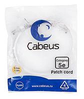 Патч-корд Cabeus PC-UTP-RJ45-Cat.5e-0.5m-WH-LSZH Кат.5е 0.5 м белый