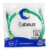 Патч-корд Cabeus PC-UTP-RJ45-Cat.5e-1.5m-GN-LSZH Кат.5е 1.5 м зеленый