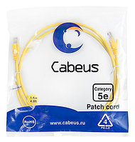 Патч-корд Cabeus PC-UTP-RJ45-Cat.5e-1.5m-YL Кат.5е 1.5 м желтый