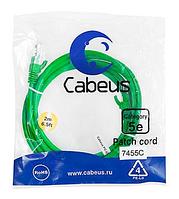 Патч-корд Cabeus PC-UTP-RJ45-Cat.5e-2m-GN Кат.5е 2 м зеленый