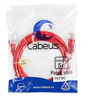 Патч-корд Cabeus PC-UTP-RJ45-Cat.5e-2m-RD Кат.5е 2 м красный