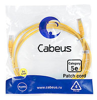 Патч-корд Cabeus PC-UTP-RJ45-Cat.5e-2m-YL-LSZH Кат.5е 2 м желтый