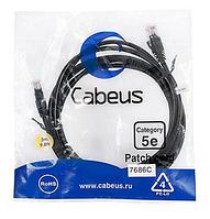 Патч-корд Cabeus PC-UTP-RJ45-Cat.5e-3m-BK Кат.5е 3 м черный