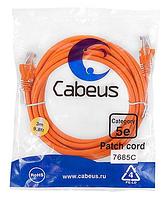 Патч-корд Cabeus PC-UTP-RJ45-Cat.5e-3m-OR Кат.5е 3 м оранжевый