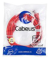 Патч-корд Cabeus PC-UTP-RJ45-Cat.5e-3m-RD Кат.5е 3 м красный