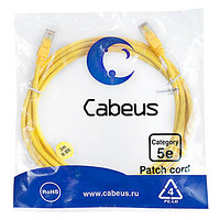 Патч-корд Cabeus PC-UTP-RJ45-Cat.5e-3m-YL Кат.5е 3 м желтый