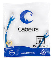 Патч-корд Cabeus PC-UTP-RJ45-Cat.6-0.3m-BL Кат.6 0.3 м синий