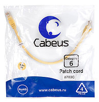 Патч-корд Cabeus PC-UTP-RJ45-Cat.6-0.3m-YL Кат.6 0.3 м желтый