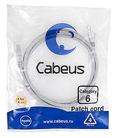 Патч-корд Cabeus PC-UTP-RJ45-Cat.6-1.5m Кат.6 1.5 м серый