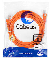 Патч-корд Cabeus PC-UTP-RJ45-Cat.6-3m-OR Кат.6 3 м оранжевый