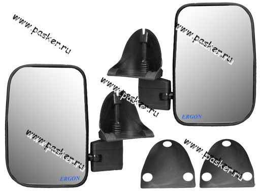 Зеркало боковое ВАЗ-2121,213 левое+правое черн. ант/блик нейтрал. ERGON - фото 1 - id-p224918335