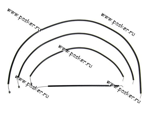 Трос печки и заслонок ВАЗ-21083 (к-т 4 шт.) высокая панель РЕКАРДО - фото 1 - id-p224920927