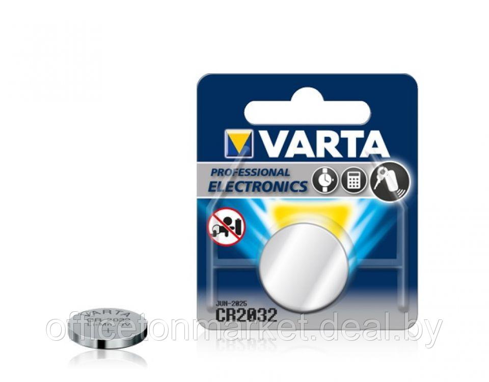 Батарейка литиевая дисковая Varta "Lithium CR2032", 1 шт. - фото 2 - id-p224951421