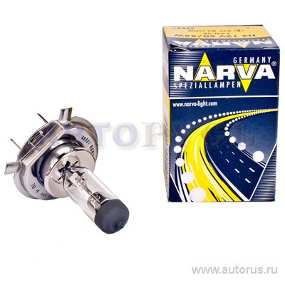 Лампа галоген 12V H4 60/55W P43t NARVA Standard, 1шт. - фото 1 - id-p224919147