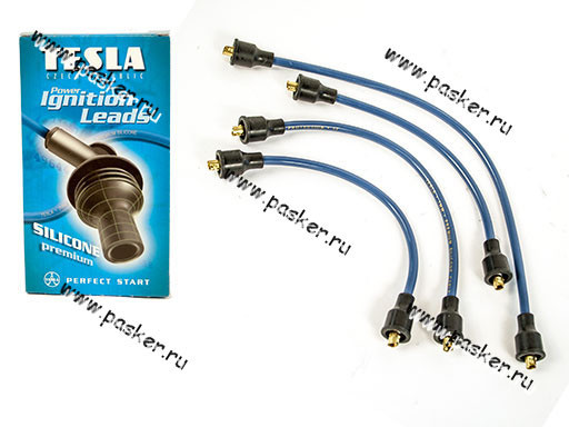 Провода высоковольтные ГАЗ дв.405,406,409 силикон без наконечников TESLA Premium - фото 1 - id-p224921644