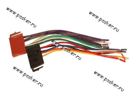 Разъем ISO для магнитолы штекер (папа) с проводами (пара) - фото 1 - id-p224918420