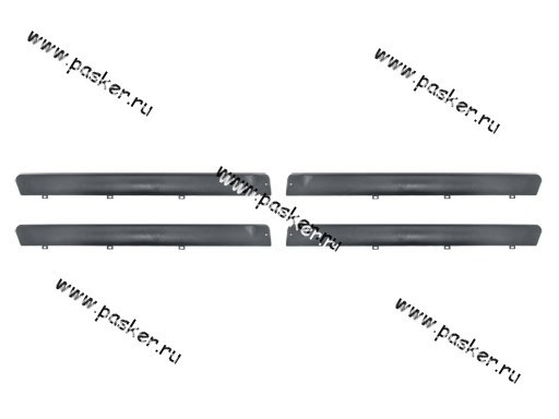 Накладки дверей ВАЗ-2101-07 травмозащитные верхние передние/задние (к-т 4шт) Сызрань пластик - фото 1 - id-p224917836