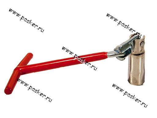 Ключ с карданом 16мм свечной никель Т-образная ручка - фото 1 - id-p224919931