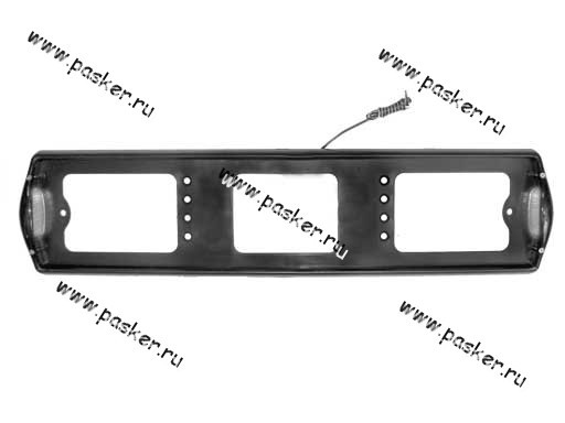 Рамка номерного знака заднего подсветка боковая черная ДЕЛЬТА-ПРО - фото 1 - id-p224919975