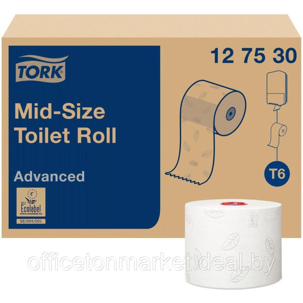 Бумага туалетная "Tork Advanced Т6 Mid-size", 2 слоя, 1 рулон (127530-20) - фото 3 - id-p189200100