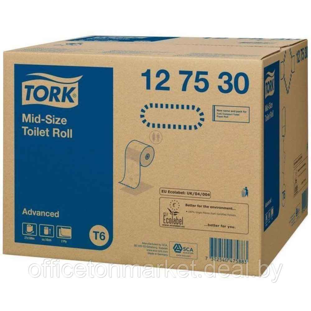 Бумага туалетная "Tork Advanced Т6 Mid-size", 2 слоя, 1 рулон (127530-20) - фото 4 - id-p189200100