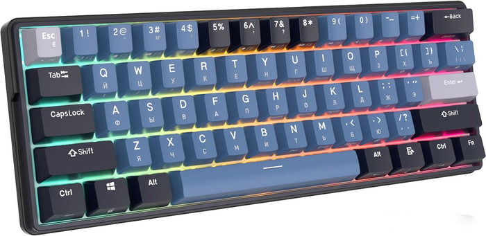 Клавиатура игровая RK61 Plus RGB (белый, RK Brown) Royal Kludge (механическая, RK Brown, ход тактильный, - фото 1 - id-p224952787